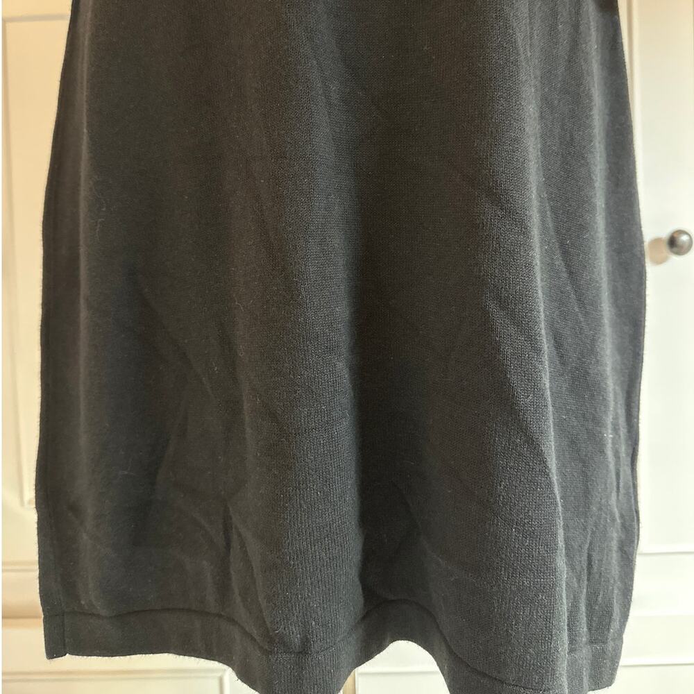 Tommy Bahama Black Pickford Embellished Split Neck Sweater Dress 3/4 Sleeve Sz S - Picture 10 of 14